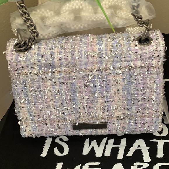 Kurt Geiger London Mini Kensington Tweed Convertible Shoulder Bag - Picture 3 of 17